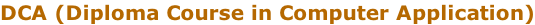 DCA (Diploma Course in Computer Application)