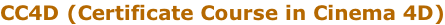 CC4D (Certificate Course in Cinema 4D)
