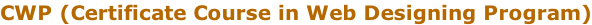 CWP (Certificate Course in Web Designing Program)